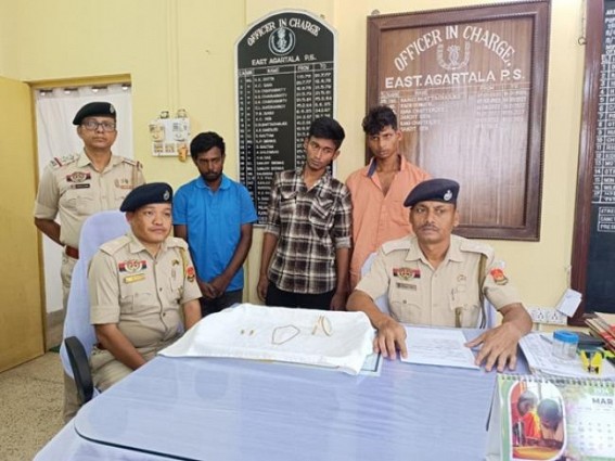 Three thieves arrested by East Agartala Police Three thieves arrested by East Agartala Police